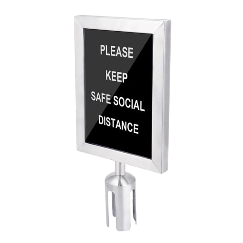 Standard Sign Holder 8.5"x18", Stainless Steel